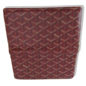 Authentic Vintage Goyard Richelieu Long Wallet - RARE Red - Hand Painted Era